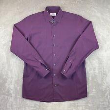 ETON Shirt Men Large 16.5 42 Purple Contemporary Long Sleeve Designer *Read for sale  Shipping to South Africa