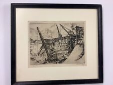 Otto Kuhler 1931 Etching "The Thomas W. Koon Dam" Bedford County, Pennsylvania for sale  Shipping to South Africa