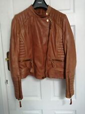 tan leather jacket for sale  SIDCUP