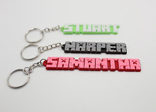Personalised minecraft keyring for sale  CRAWLEY