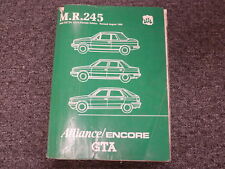 1983 1985 1986 1987 Renault Alliance Encore GTA Shop servicio manual de reparación segunda mano  Embacar hacia Mexico