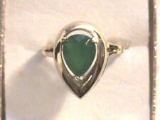 925 Sterling Silver 2.6 carat simulated Emerald ring, bold design size 9 (E48) for sale  Shipping to South Africa