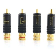 4 peças WBT-0144 plugues de bloqueio automático RCA banhados a ouro conectores de áudio e vídeo  comprar usado  Enviando para Brazil