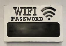WiFi Password Wood Chalkboard Display 4 1/2" x 7" Airbnb VRBO Guests Restaurants for sale  Shipping to South Africa