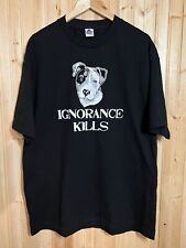 Camiseta Ignorance Kills Animal Awareness Dog Graphic Front Preta AAA tamanho XL, usado comprar usado  Enviando para Brazil