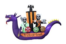 USADO 11 pies Halloween Inflable Dragón Pirata Barco Esqueletos Murciélago Decoración, usado segunda mano  Embacar hacia Argentina