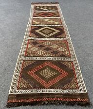 Used, Authentic Hand Knotted Suzani Kilim Kilm Wool Area Rug 6.3 x 1.10 Ft (2399 PEW) for sale  Shipping to South Africa