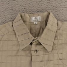 Camisa Zanella Para Hombre Grande Beige Bronceado Cuadro Algodón Con Botones Hecha en Italia segunda mano  Embacar hacia Argentina