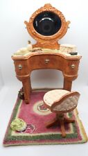 Vintage Victorian Vanity & ChairDollhouse Section Boudoir and Accessories Resin  for sale  Shipping to South Africa