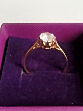 HALLMARKED 9 CARAT GOLD SOLITAIRE RING SIZE O1/2, used for sale  Shipping to South Africa
