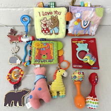 Lote de paquete de juguetes para bebés, de 3 a 12 meses de edad, libros blandos, animales de peluche, cascabeles (#1), usado segunda mano  Embacar hacia Mexico