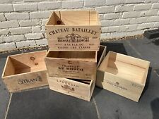 Wooden wine box for sale  LONGFIELD