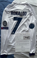 Camiseta deportiva firmada autografiada de Cristiano Ronaldo Real Madrid Luka Modric Adidas LOA segunda mano  Embacar hacia Argentina