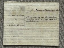 1814 indentured assignment for sale  BEDFORD