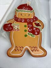 Usado, Bandeja para servir pan de jengibre para hombre Temptations vacaciones de Navidad con caja de regalo segunda mano  Embacar hacia Argentina