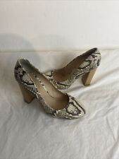 Massimo Dutti Ladies Leather Snake Print Platform Heels Uk 6 for sale  Shipping to South Africa