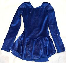 Mondor Of Canada - Vestido de patinação no gelo glitter veludo azul para meninas (tamanho 6X-7) comprar usado  Enviando para Brazil