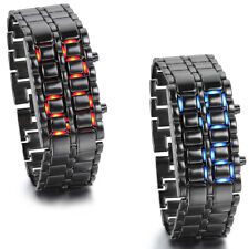 Usado, Relógio de pulso masculino de luxo aço inoxidável data digital pulseira LED relógio esportivo comprar usado  Enviando para Brazil