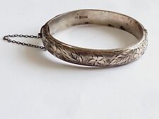 15.8g VINTAGE HALLMARKED SILVER HINGED BANGLE SCRAP / WEAR, used for sale  Shipping to South Africa