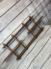 Vintage Wood 4 Spindle 3 Tier 4 Shelves Wall Hanging Shelf Display 24 x 9 x 1.75 for sale  Shipping to South Africa