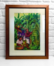 Used, Mario Gonzalez Chavajay Original Signed Gouache Painting on Canvas. Framed for sale  Shipping to South Africa