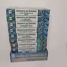 VHS Set of 10 ANSWERS IN GENESIS Creation Series #4-5, 7-12, Faith Dinosaurs for sale  Shipping to South Africa