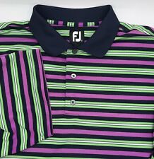 Camisa polo masculina FootJoy FJ listrada manga curta casual elástica golfe nova sem etiquetas comprar usado  Enviando para Brazil