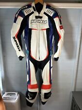 SPIDI Track Wind Pro White Red Blue Leathers Suit 1 Piece 48 Warrior Hump Back for sale  Shipping to South Africa