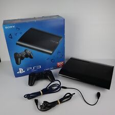 Console Sony PlayStation 3 PS3 Super Slim 500GB preto + controle, cabos + caixa comprar usado  Enviando para Brazil