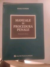 manuale procedura penale tonini usato  Fondi