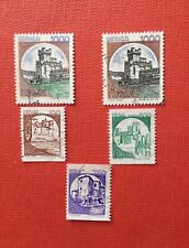 Cinque francobolli castelli usato  Castelfranco Emilia