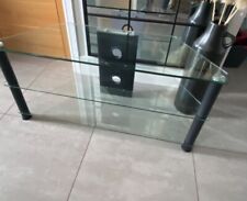 clear glass corner tv stand for sale  NOTTINGHAM