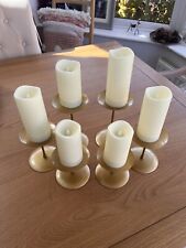 Gold candle holders for sale  HAILSHAM