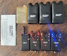 3 Delkim TXI Plus Bite Alarms & RX Pro Receiver Red, Yellow & Blue LEDs MINT for sale  Shipping to South Africa