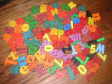 Lot of 100+ VINTAGE MAGNETIC ALPHABET LETTERS AND NUMBERS Big And Small sizes for sale  Warsaw