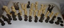 collection of 32 Chess  Game Figures hand carved for sale  Shipping to South Africa