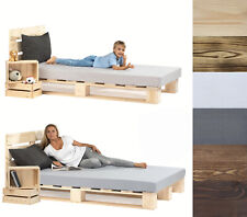 Używany, łóżko z palet z zagłówkiem drewniane M1 meble paletowe stabilne wytrzymałe na sprzedaż  PL