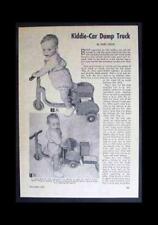 Used, Toddler Tricycle Dump Truck 1954 How-To build PLANS Wooden for sale  Shipping to South Africa