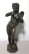 Mid-19th C. Antique Engraved "Winged Cupid" Bronze Sculpture  c. 1870 or earlier for sale  Shipping to South Africa