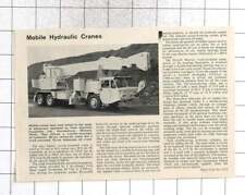 1967 mobile hydraulic for sale  BISHOP AUCKLAND