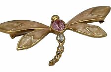 "Broche KJL AVON The Natures Treasure Dragonfly Kenneth J Lane esmalte rosa 3""", usado segunda mano  Embacar hacia Argentina
