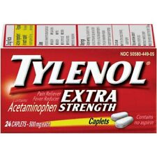 Usado, Tylenol cápsulas de fuerza extra con 500 mg paracetamol analgésico fiebre 24s segunda mano  Embacar hacia Argentina