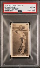 Donald Bradman 1928 W.D. & H.O. Wills Cricket ROOKIE PSA 4 for sale  Shipping to South Africa