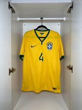 Usado, Brasil (CBF) David Luiz #4 Nike 2014/2015 HOME Kit camiseta de fútbol camiseta de fútbol camiseta segunda mano  Embacar hacia Mexico