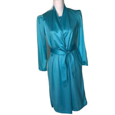 Diane Von Furstenberg Robe Nightie Set Womens Size Small Vintage Nylon Blue DVF for sale  Shipping to South Africa