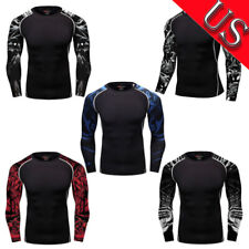US Mens UPF 50+ Rash Guard Shirts Long Sleeve Swim Shirt Quick Dry Swimming Tops for sale  Shipping to South Africa