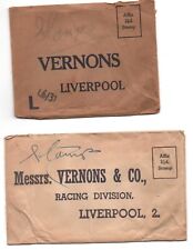 Usado, Dois envelopes Early Vernons Pools Ltd - envelopes Liverpool comprar usado  Enviando para Brazil
