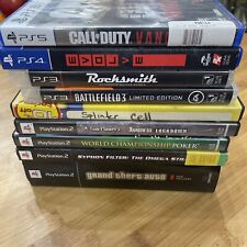 Lot Of 11 PlayStation PS2 PS3 PS4 PS5 Syphon Filter Rocksmith Evolve Grand Theft for sale  Shipping to South Africa