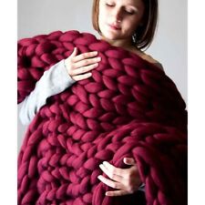 Usado, Cobertor de lã fio grosso itinerante cobertor de malha cobertor de sofá-cama comprar usado  Enviando para Brazil