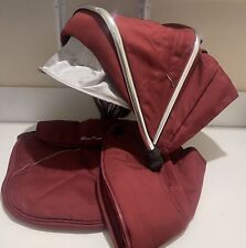 Silver Cross VINTAGE RED Wayfarer Or  Pioneer Hood & Apron Set  Good Condition, used for sale  Shipping to South Africa